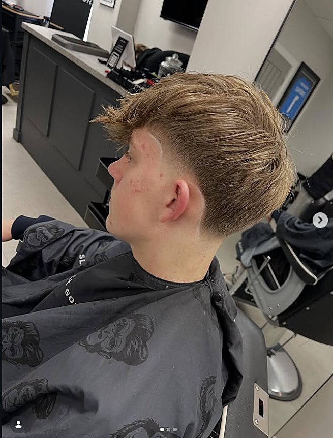 Textured blonde quiff